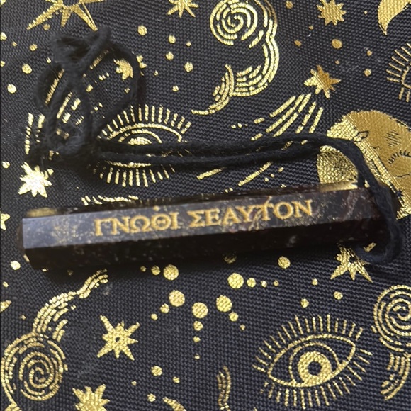 Garnet Pendant “Know thy self” engraving Oracle Delphi - Picture 2 of 2